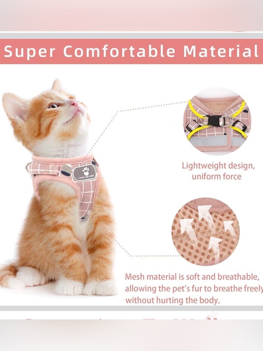 New Cat & Dog Vest Harness with leash Size XS - Picture 5 of 11